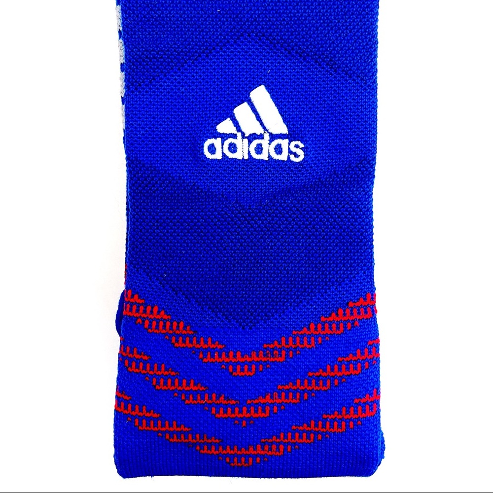 Adidas Speed Mesh Football Crew Socks Blue Red Mens Size XL - Picture 3 of 5